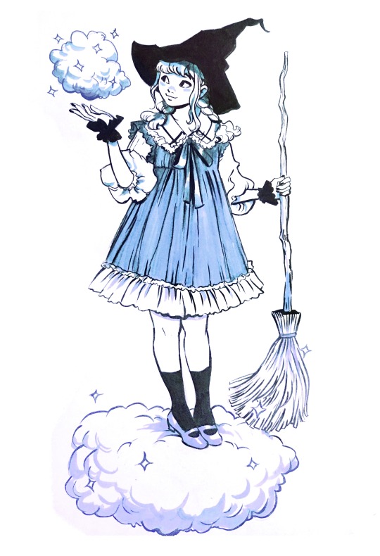 today’s Inktober - a cloud witch