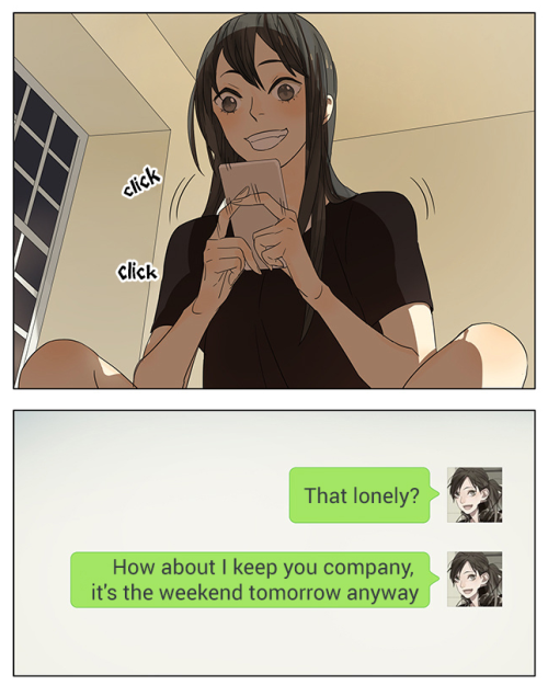 Anime Girl And Boy Texting