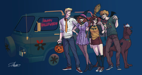 wash2so4:Two versions of the Scooby Doo fan art I drew for my...