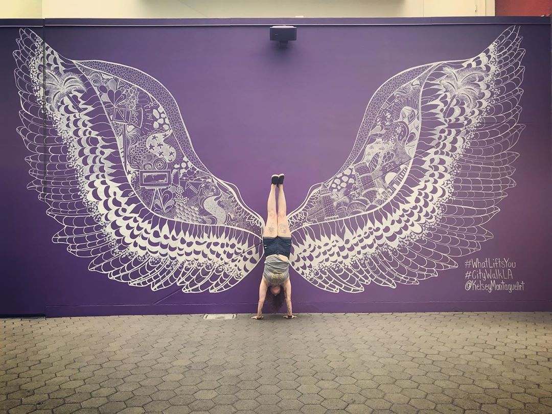 Root down to rise up, and you may find yourself with wings on the other side. . Also, getting into a handstand with a massive crowd walking by is one of the most stressful things for me, which of course means that I force myself to do it every time....