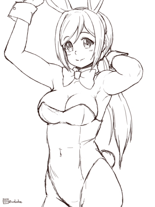 cakefinale:Bunny girl caketan sketch