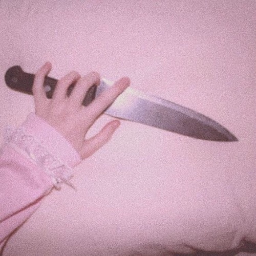 pink pink aesthetic pale aesthetic cute aesthetic pastel aesthetic pastel pastel grunge pastel goth pastel pink not mine goth grunge pale pale pink kawaii knife murder baby baby girl cry baby babydoll love hearts