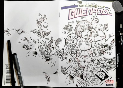 A #Gwenpool custom cover commission that I just finished! The...