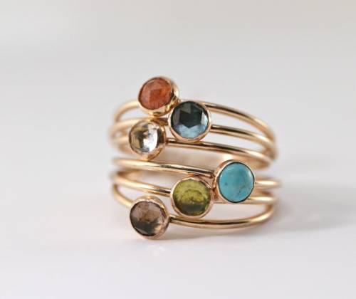 Gemstone Stacking Rings, Mother’s Day Gift, Turquoise Ring