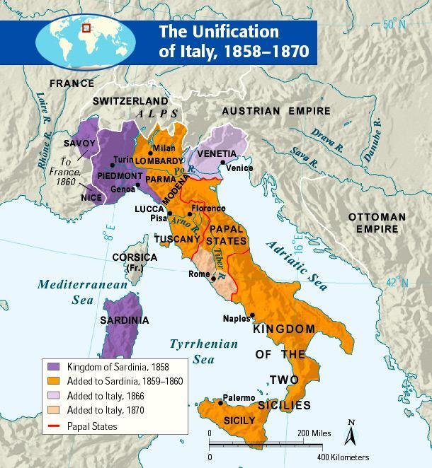 The Unification Of Italy 1858 1870 Italian Maps On The Web