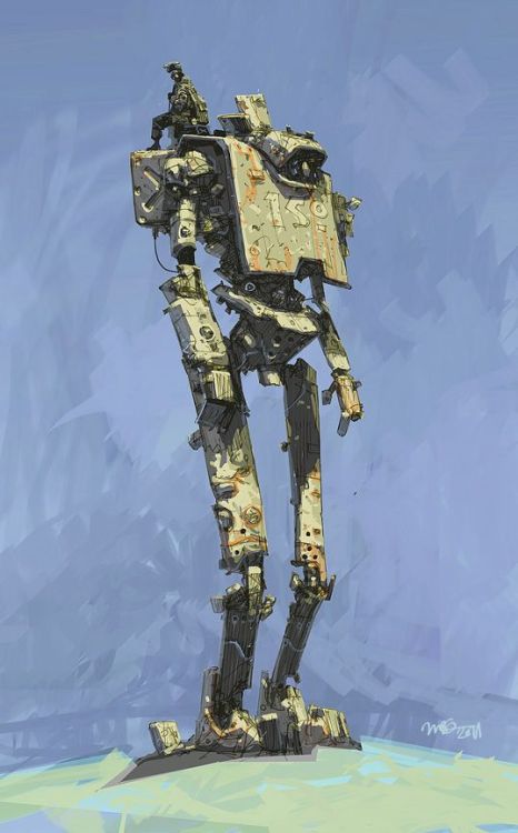 mechaddiction:Illustrator: Ian McQue #robot #robotdesign #mecha...