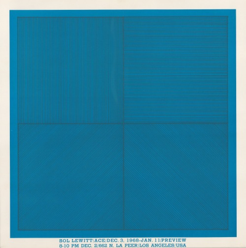 garadinervi:Sol LeWitt, Ace, Los Angeles, December 3, 1968 –...