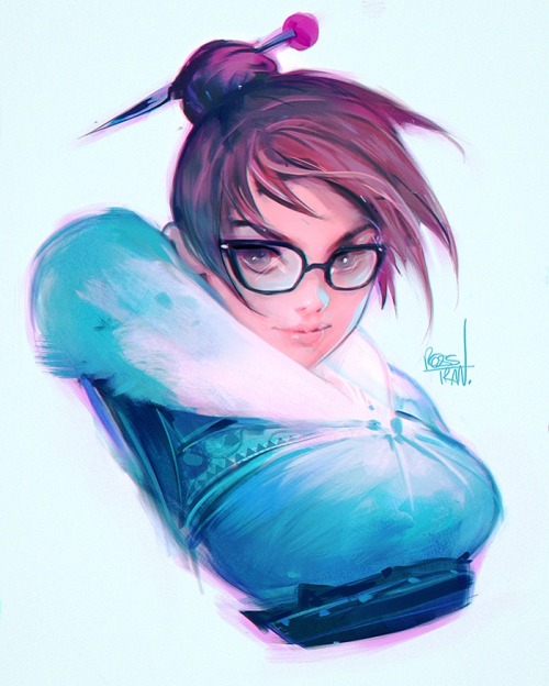 rossdraws:Drawing Mei for this week’s episode! She was a...