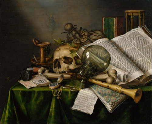 laclefdescoeurs:Vanitas - Still Life with Books and Manuscripts...