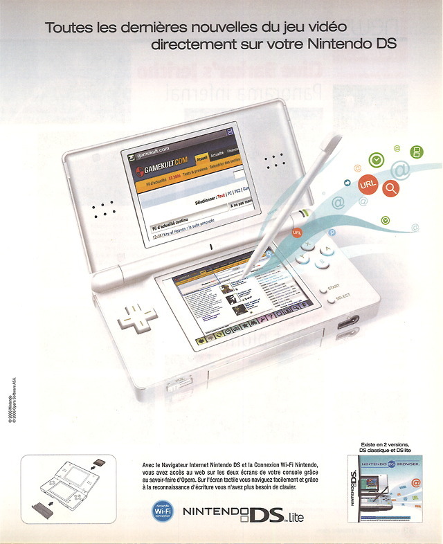 Video Game Print Ads — 'Nintendo DS Browser' DS [FRANCE ...