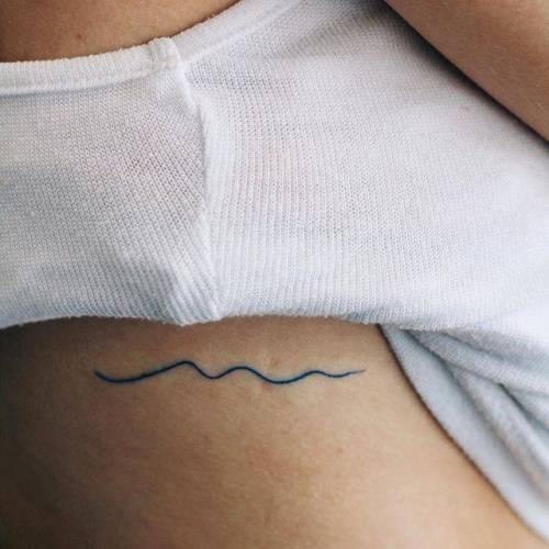 By Kalula, done in Melbourne. http://ttoo.co/p/149997 small;kalula;rib;tiny;wave;hand poked;ifttt;little;nature;ocean