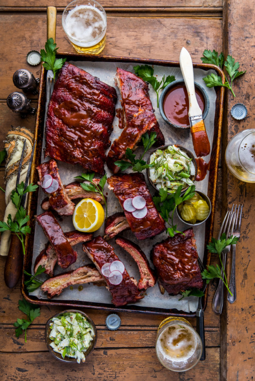 daily-deliciousness:Sweet and smokey baby back ribs with fennel...