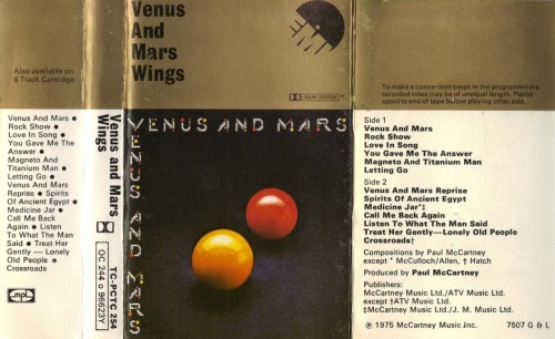 jacobthomas2:Paul McCartney / Wings: cassette covers.