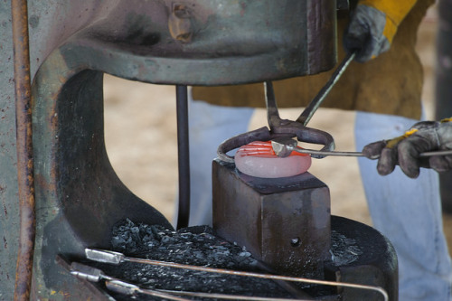 Making my mark, demonstration piece for Southeastern Blacksmith...