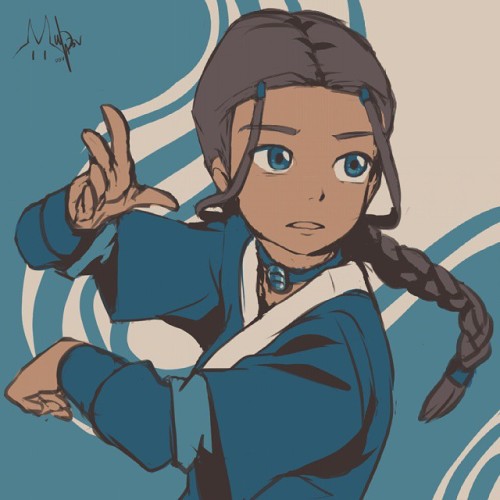 dewitrika:#palettechallange letter k #katara #avatar #aang...