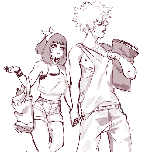 kacchako:the weather sure is getting hotter aint it? 