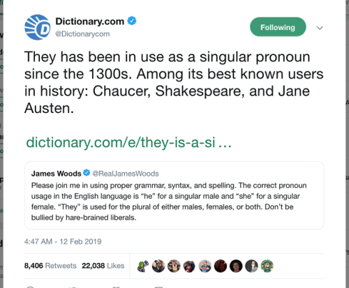 lauraannegilman:Dictionary.com schooling noted idiot James Woods...