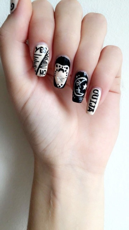 simplynotlogical simplynailogical nailswag nailart nails nail polish halloween ouija board
