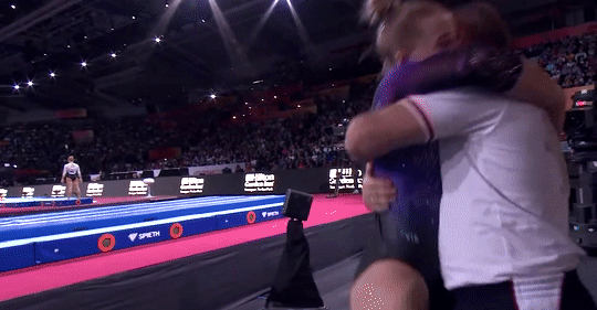Wogymnastika Russians Reaction To Thier Second Place Finish Gif