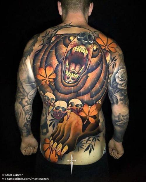 By Matt Curzon, done at Empire Melbourne, Melbourne.... animal;backpiece;bear;big;facebook;mattcurzon;neotraditional;twitter