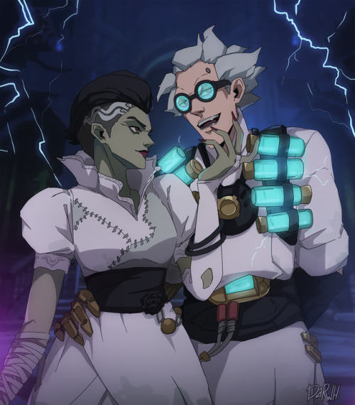 overwatch sombra junkrat junkenstein bride olivia colomar jamison fawkes halloween dw