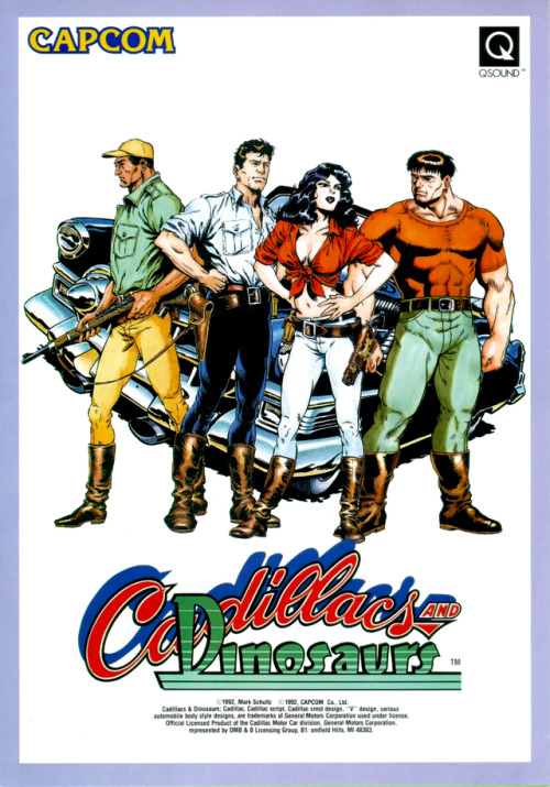 The Japanese arcade flyer front for the 1992 Capcom arcade title...