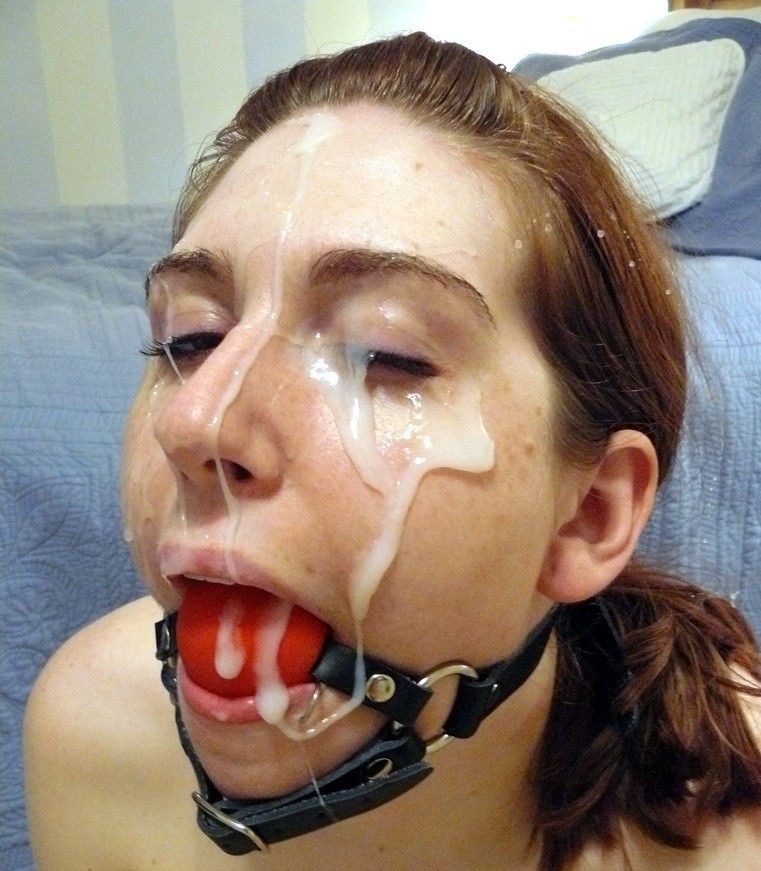 Balls on her face