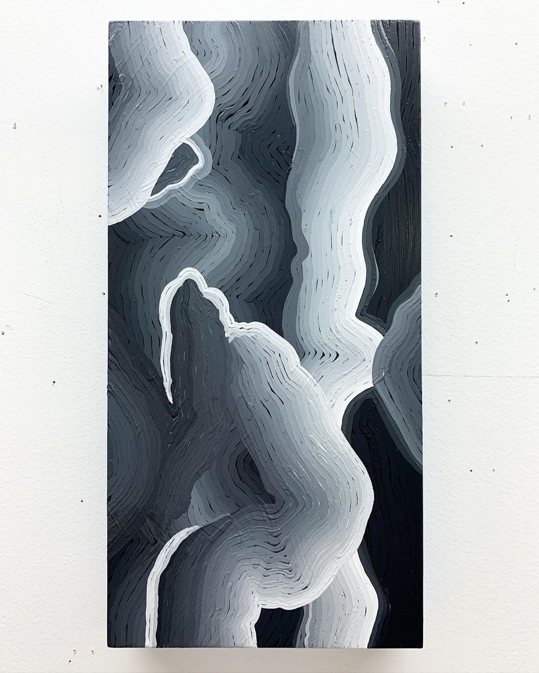 Untitled for now, acrylic on panel, 12”x6” 2020