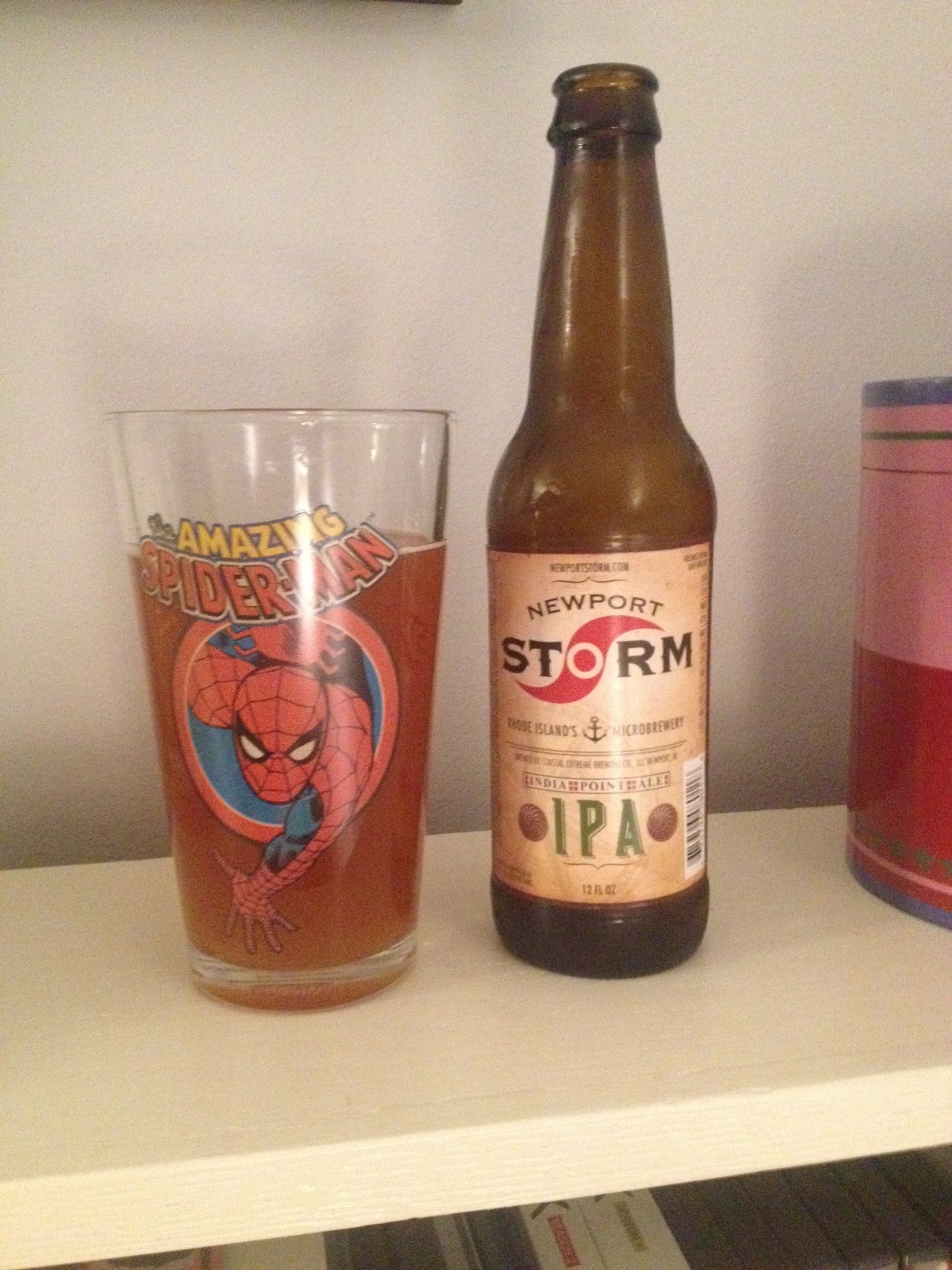 NEWPORT STORM BEERS PINT BEER GLASS COASTAL EXTREME BREWING COMPANY RHODE ISLAND