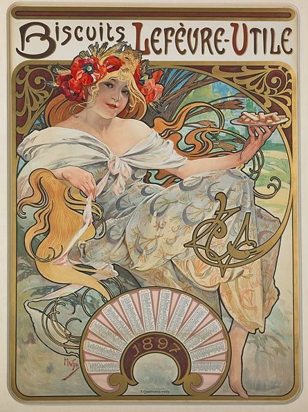 annoyinglydarkflower:ALPHONSE MUCHA Poster, Biscuits...