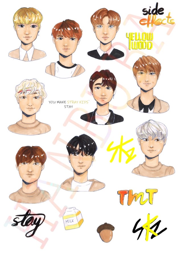Stray Kids Lee KnowTraditional Fanart