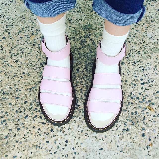 doc marten sandals with socks