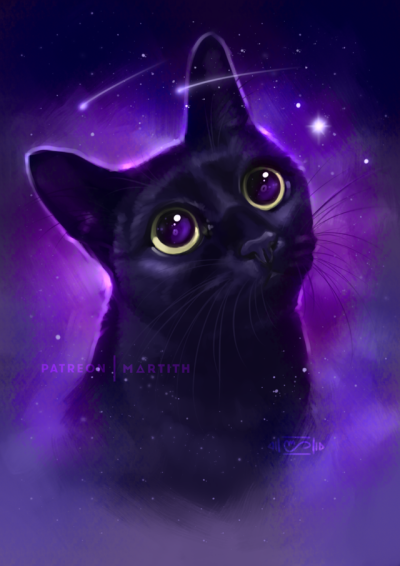  Galaxy  Kawaii Cat Background Gambarku