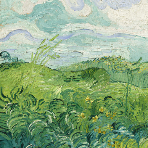 lonequixote:Vincent van GoghGreen Wheat Field (detail)(via...