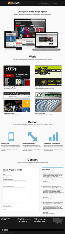 Ethercycle - Chicago based web design agency.