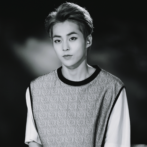 baekhyuntella:Xiumin at Music Bank in Hanoi (150328)