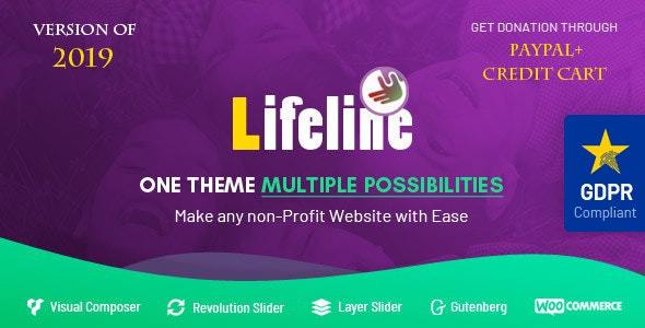 Lifeline v5.8.4 – NGO Charity Fund Raising WordPress Theme Nulled
