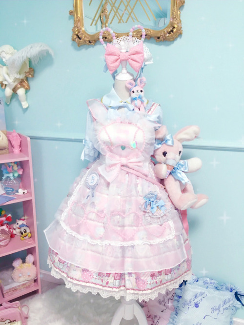 yumekawa-updates:Dreamy Bunny Apron by Fluff Mollie Girls 