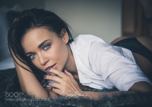 bedroom bed brunette nightie hair sleep pajamas dream woman bedtime sleepy pillow angelina petrova