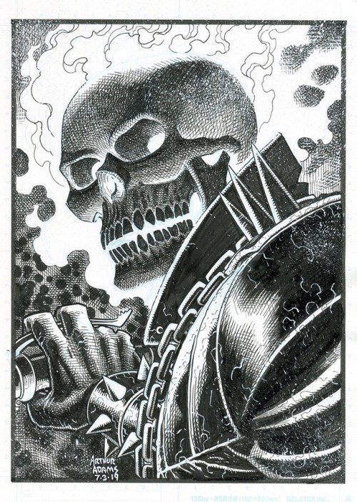 bear1na:Ghost Rider #1 variant cover by Arthur Adams, colours by...