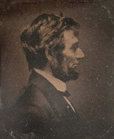 Lincoln- February 9, 1861- Tintype From Lost Negative