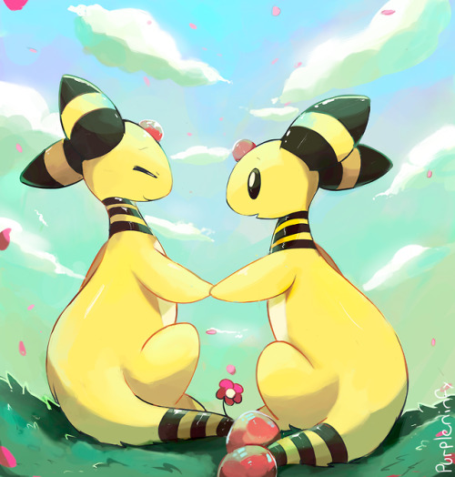 purpleninfy:Ampharos Commission for Callum on Twitter! Thank...