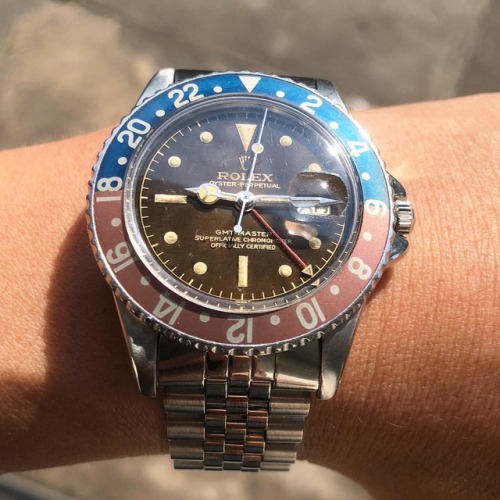 nofilter tropical jubilee bracelet rolex vintagerolex 1675 pepsi gmtmaster gmt pcg brownsugar brown giltdial chapterring mark1 patina oyster womw watches wristwatch siamnaliga steel watchesoftheday watchesofinstagram vintagerolexforum vintagerolexasylum wruw