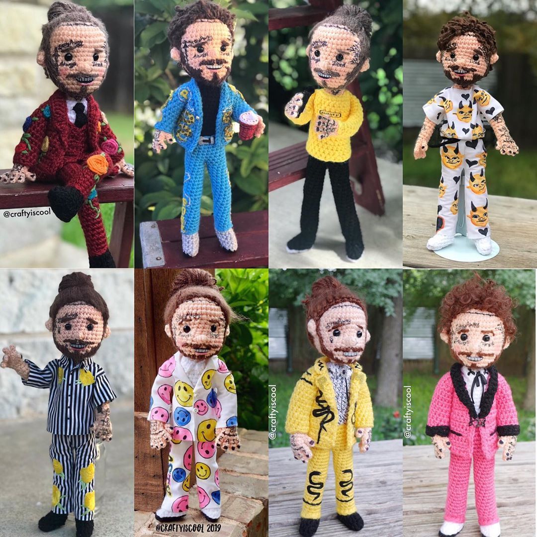 post malone crochet doll