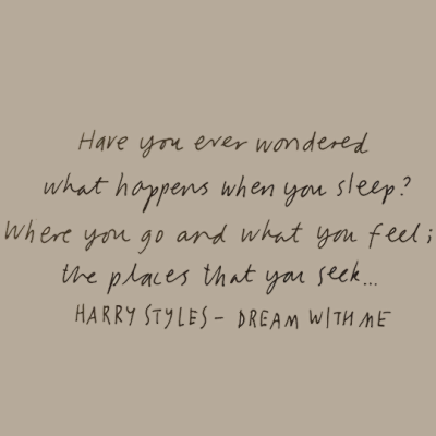 Dream With Me is a 35-minute Sleep Story that mixes music, magic, lilting lullaby and Harry’s distinctive voice.