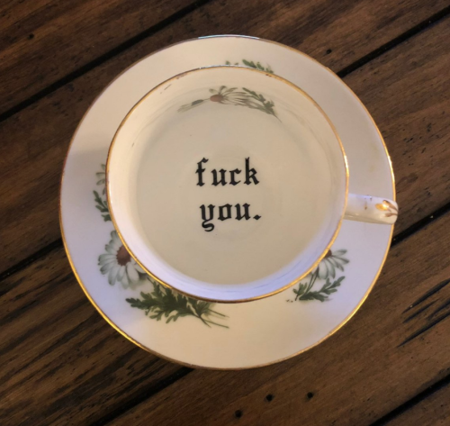 dagr-the-norse-shaman:snootyfoxfashion:Vulgar Teacup &...