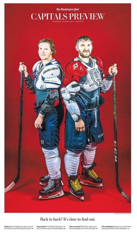 andreburkovsky:Nicky and Ovi on the cover of tomorrow’s Post...