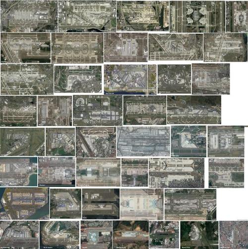 World Airports side by side, same scale, very large image.