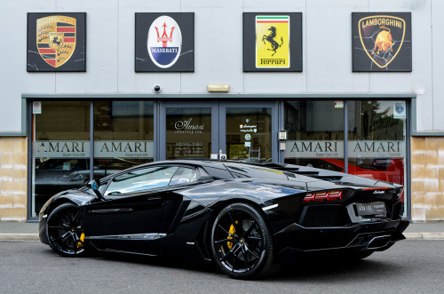 supercars-photography:Black Lamborghini Aventador || Follow...