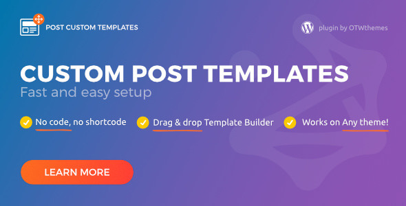 Post Custom Templates Pro v1.11 - WordPress plugin Nulled